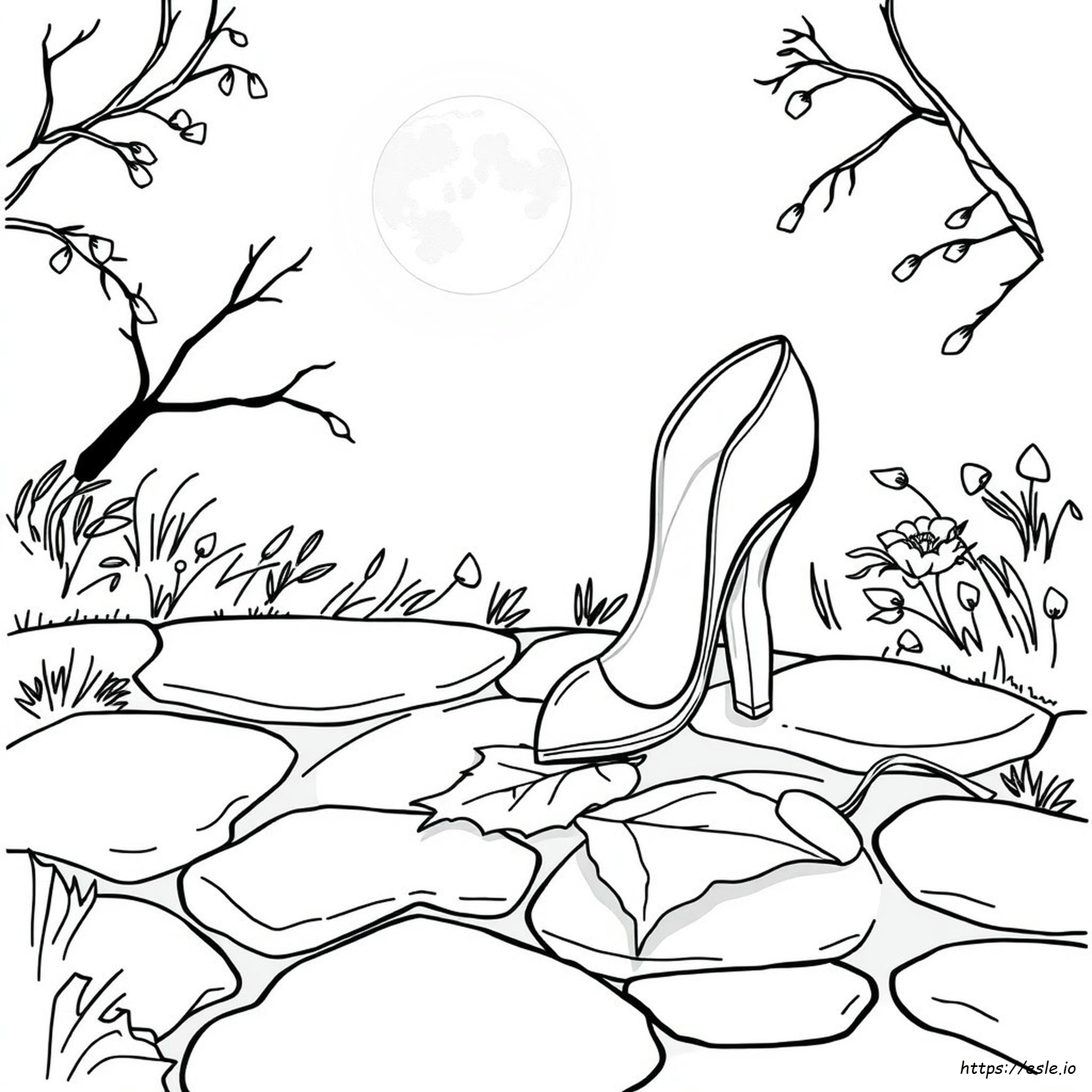 Glass Slipper Coloring Page