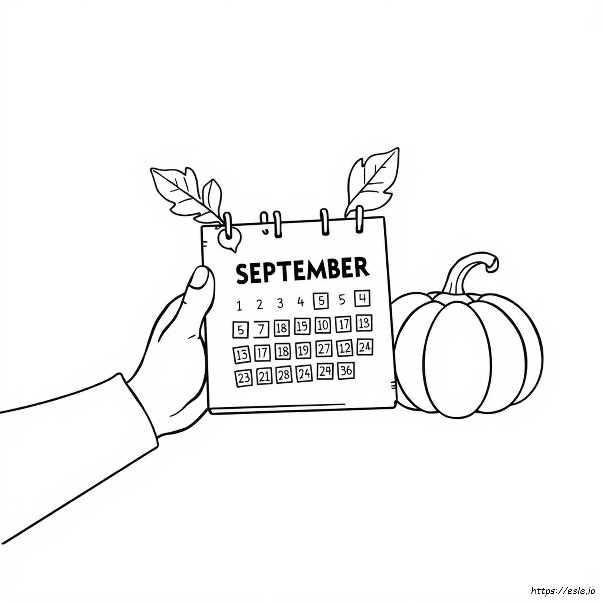 Coloring Page For September