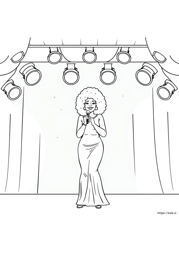 Diana Ross Gambar Mewarnai