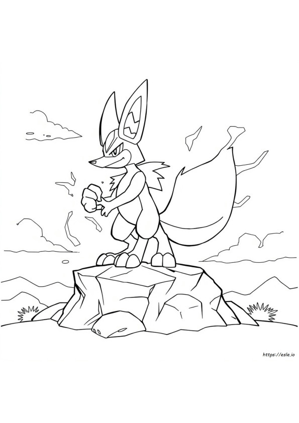 Mega Lucario Mewarnai
