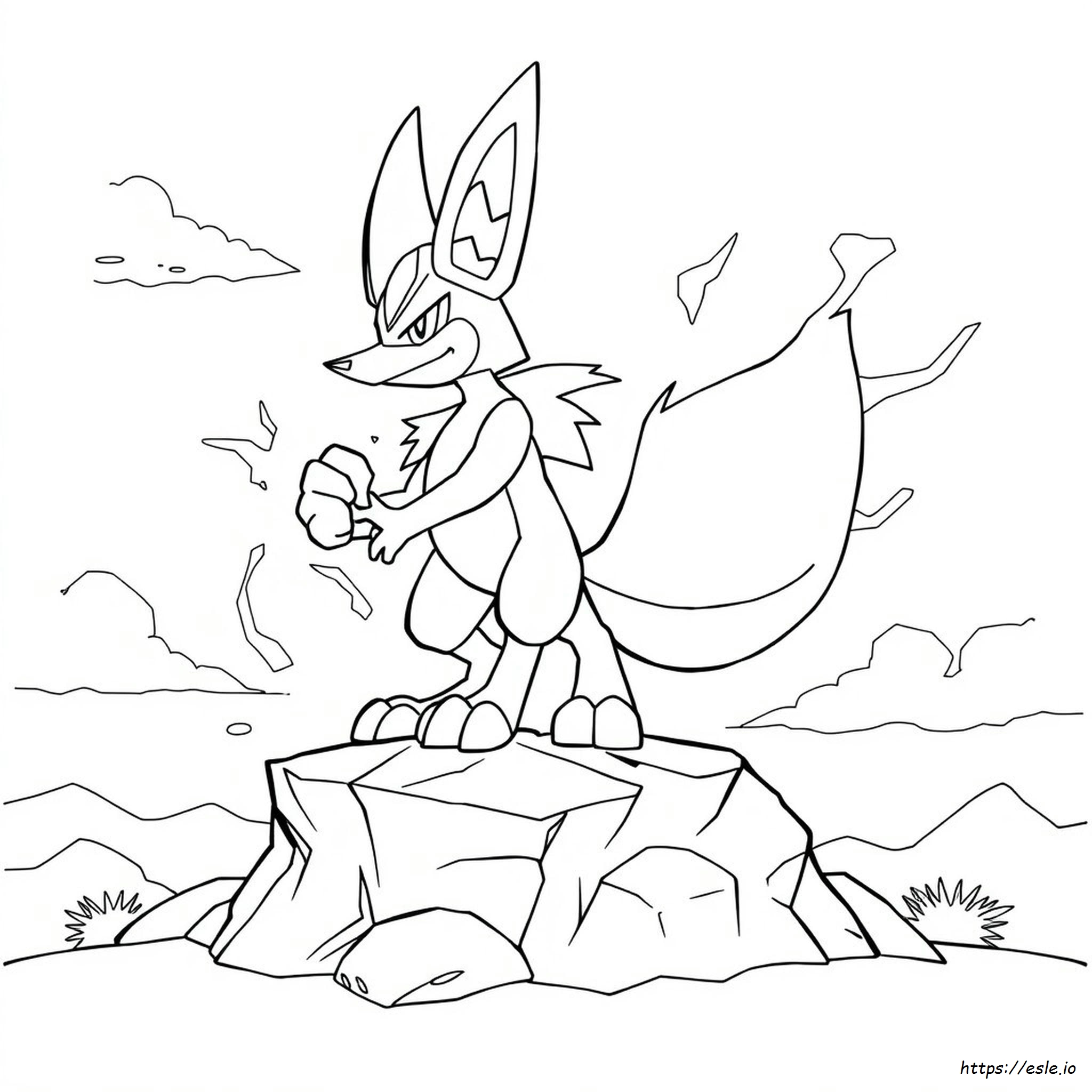 Mega Lucario Coloring