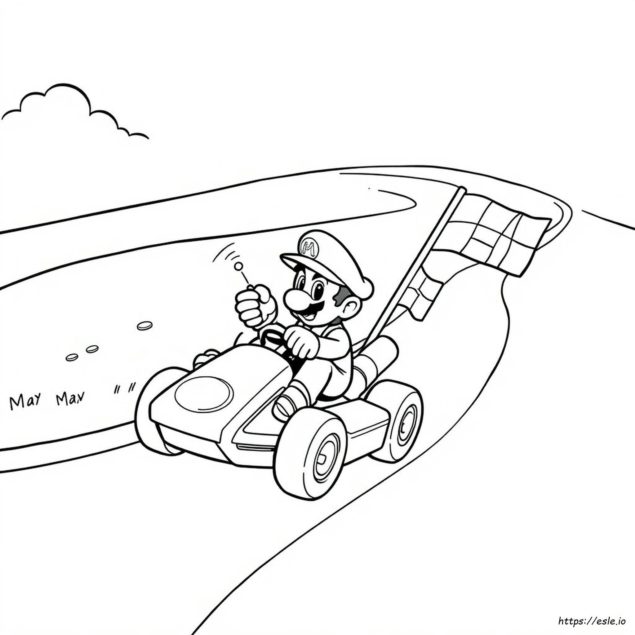 Mario Kart Colouring In
