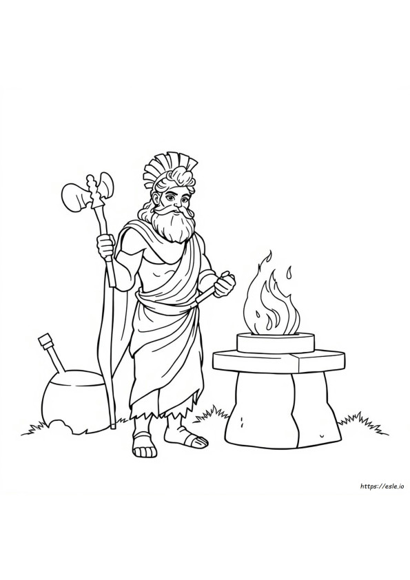 Hefaistus Gambar Mewarnai
