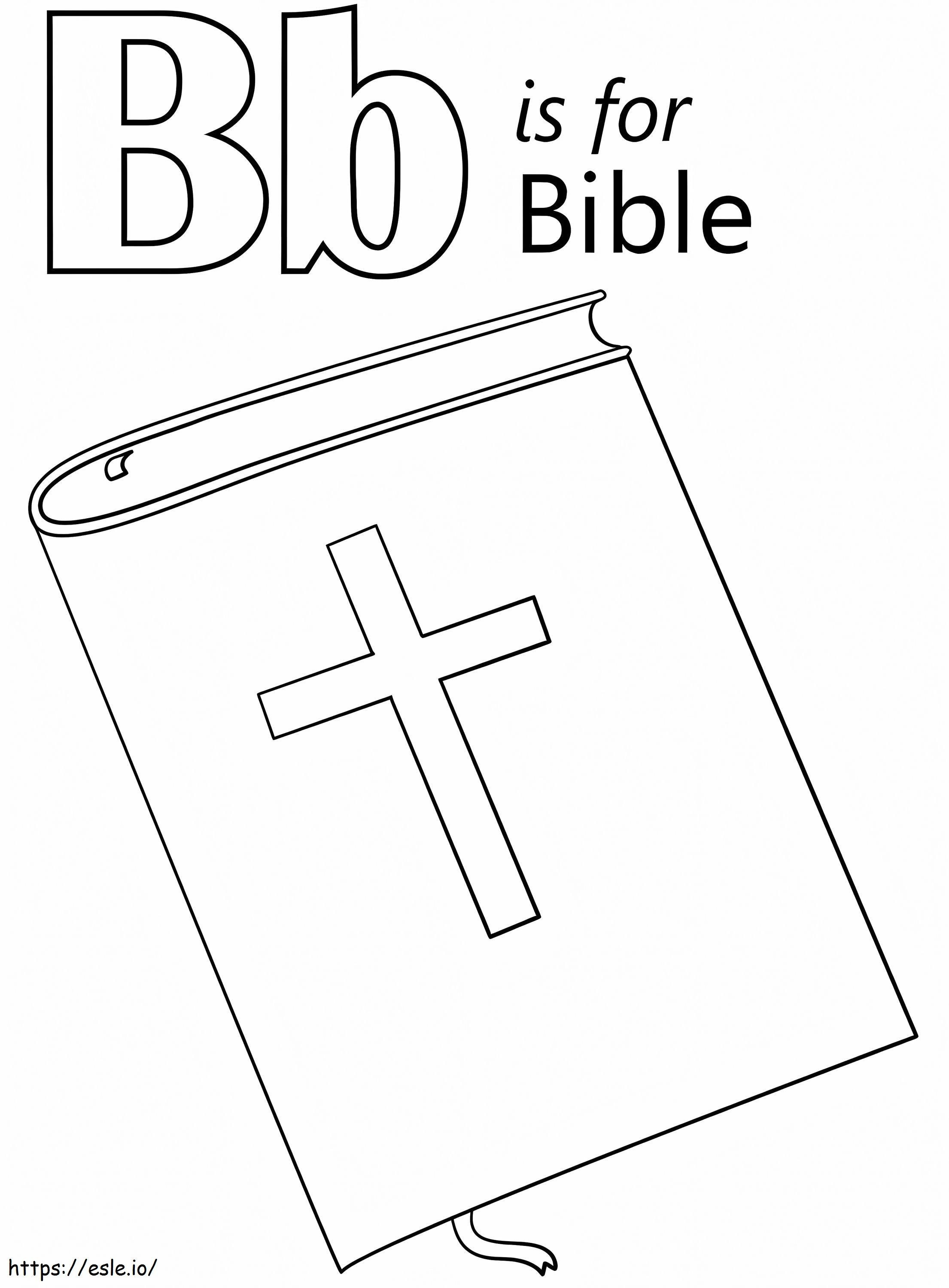 List biblijny B kolorowanka