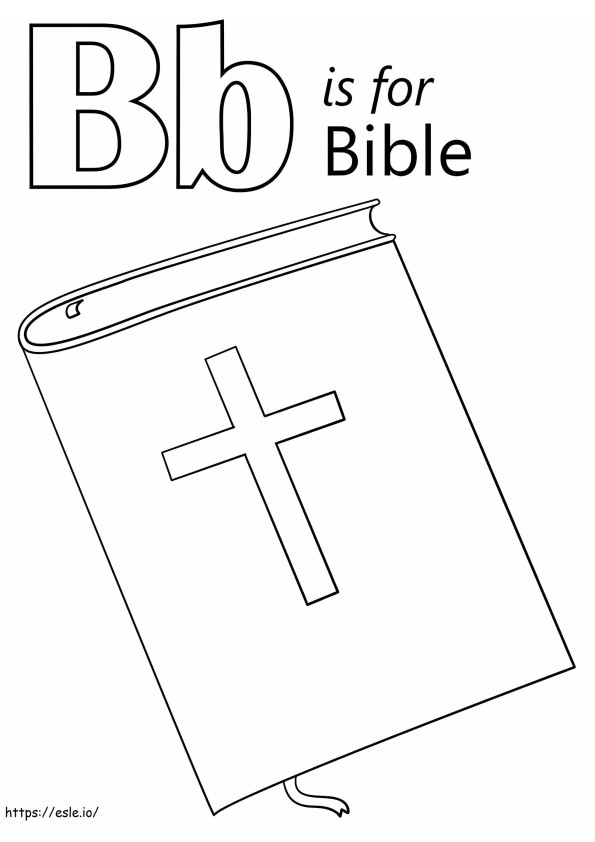 Bíblia Letra B para colorir