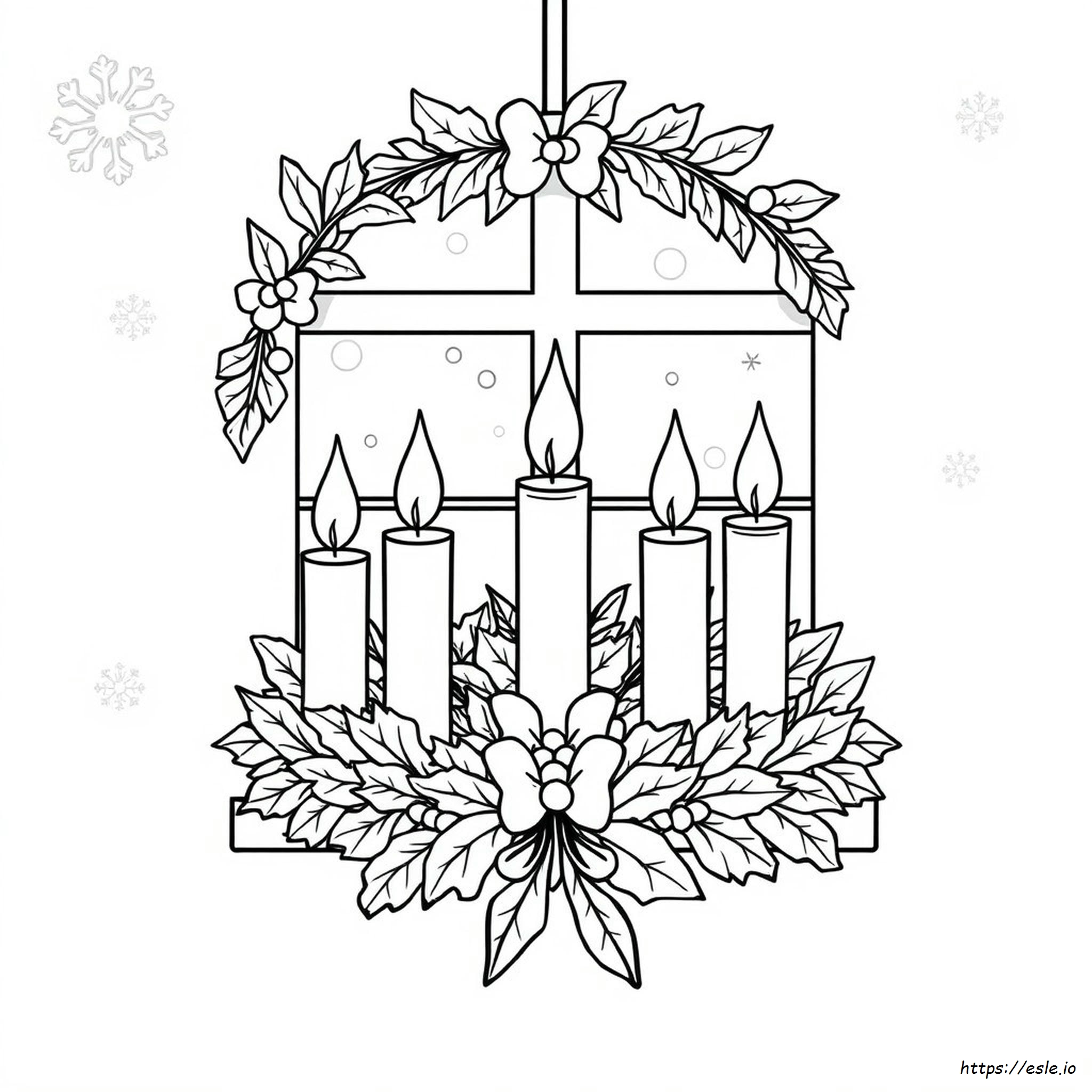 Advent Candles Coloring Page