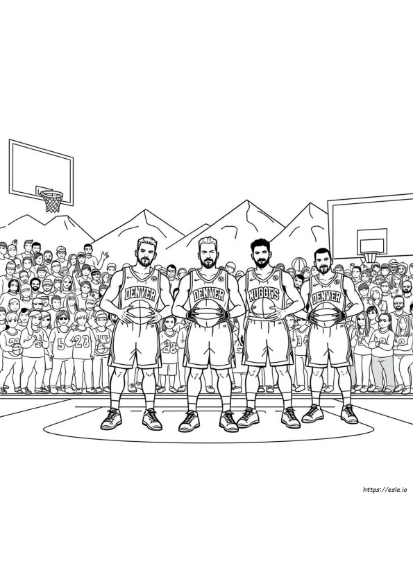 Gambar Mewarnai Denver Nuggets