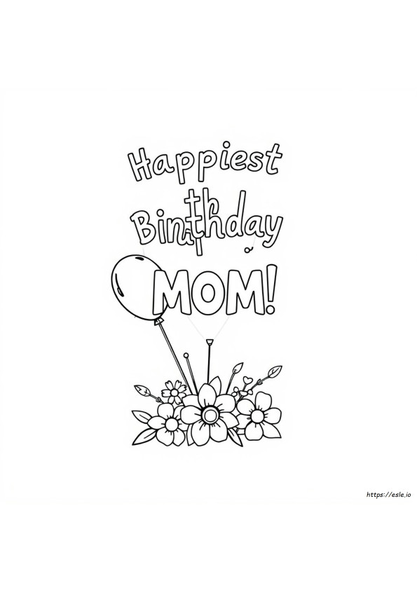 Kartu Mewarnai Selamat Ulang Tahun Ibu