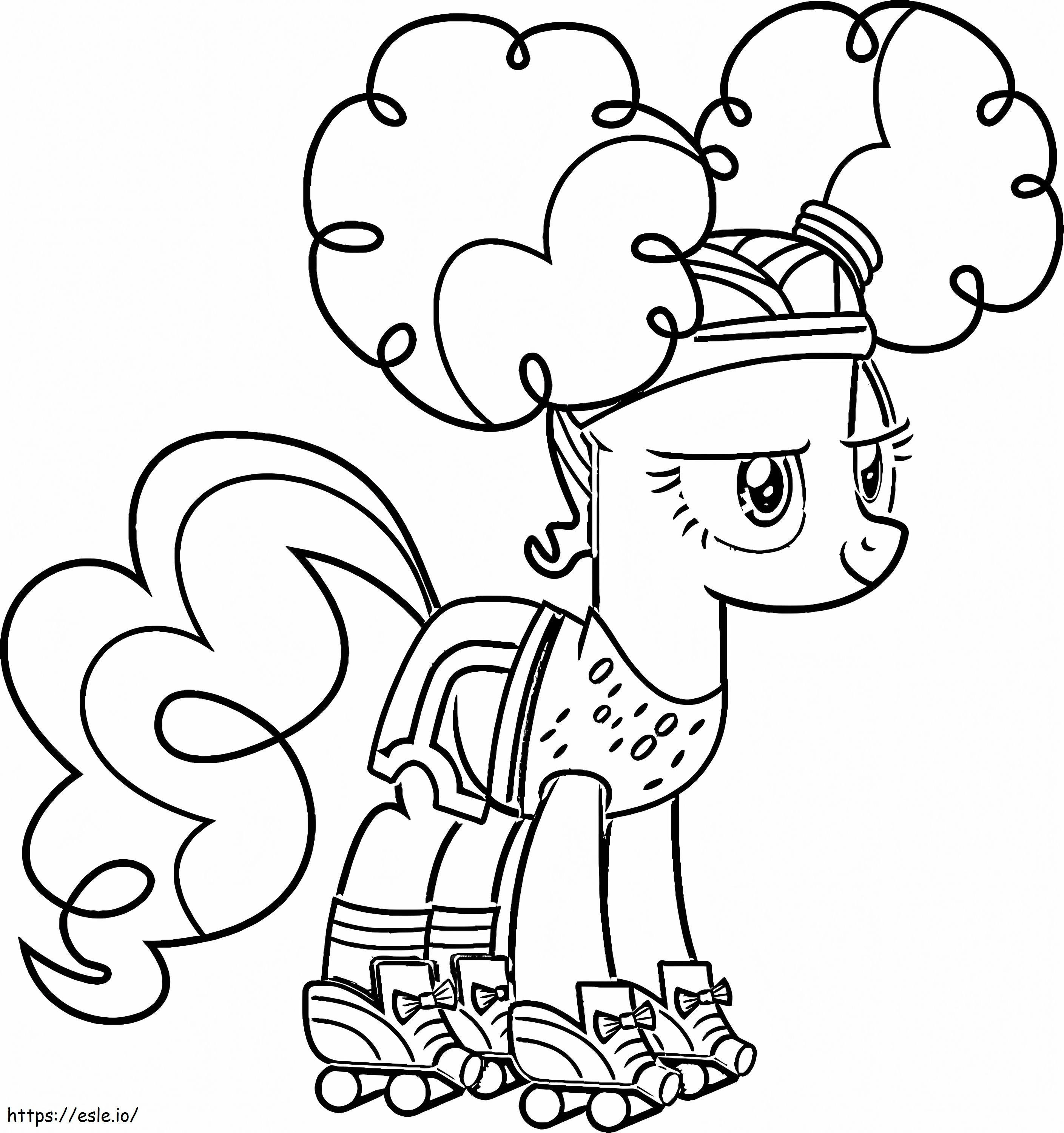 Pinkie Pie On Rollers coloring page