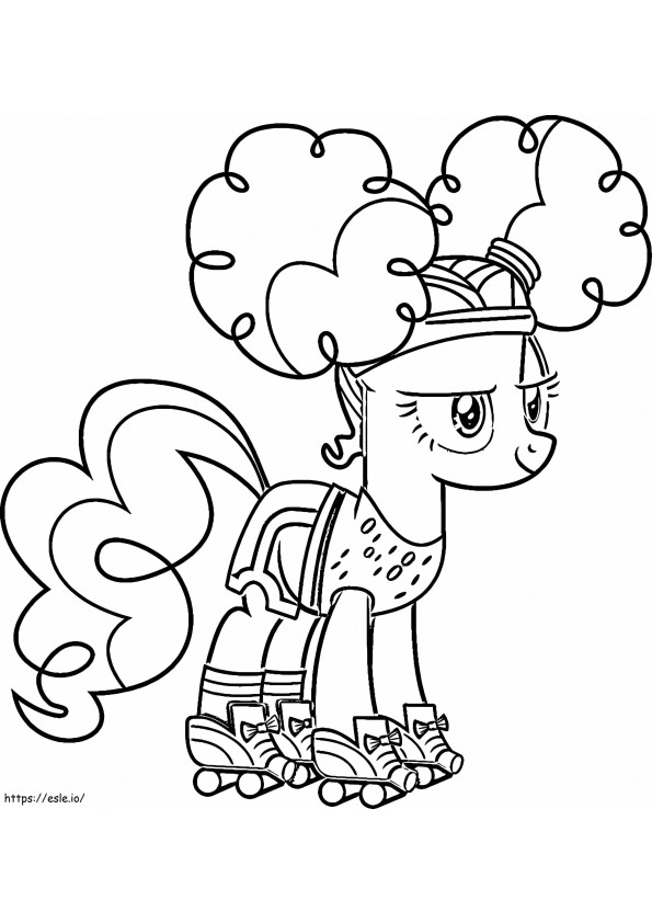 Pinkie Pie On Rollers coloring page
