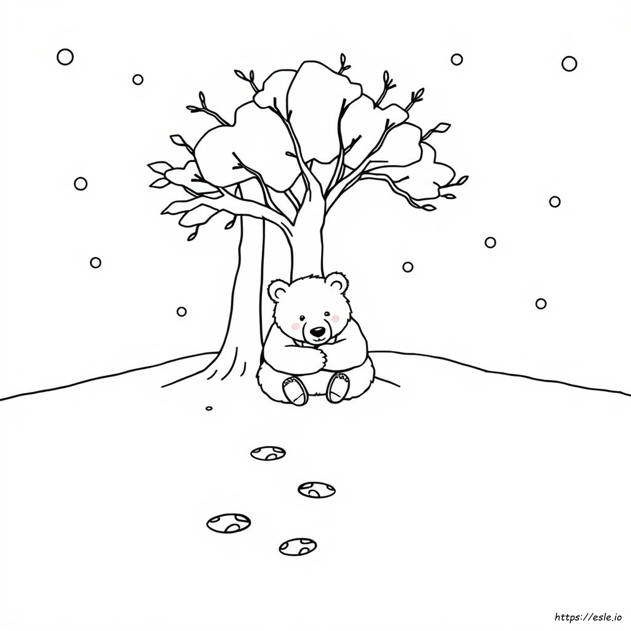 Sencillos Dibujos Para Colorear De Animales De Invierno