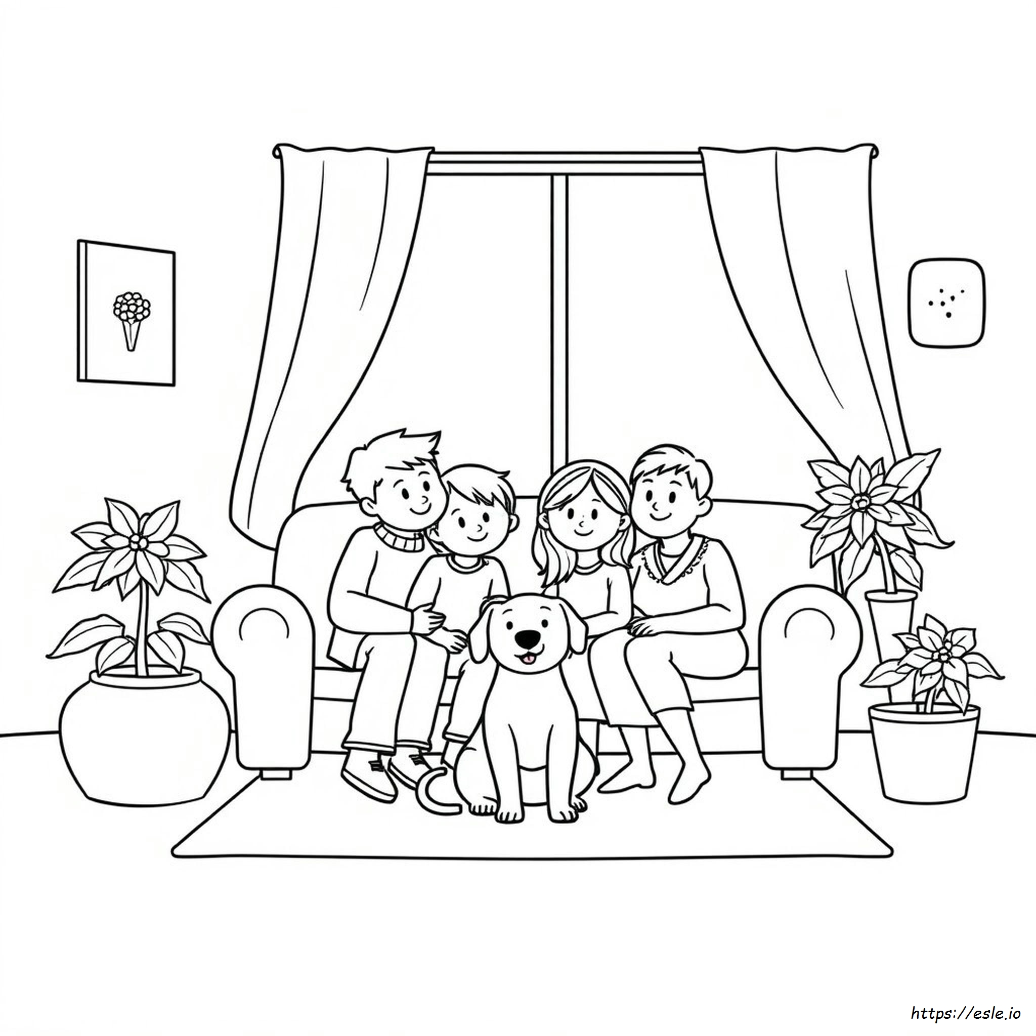 Clipart De Familia Para Colorear