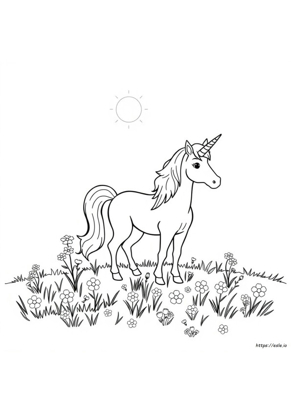 Gambar Unicorn Gratis Untuk Diwarnai