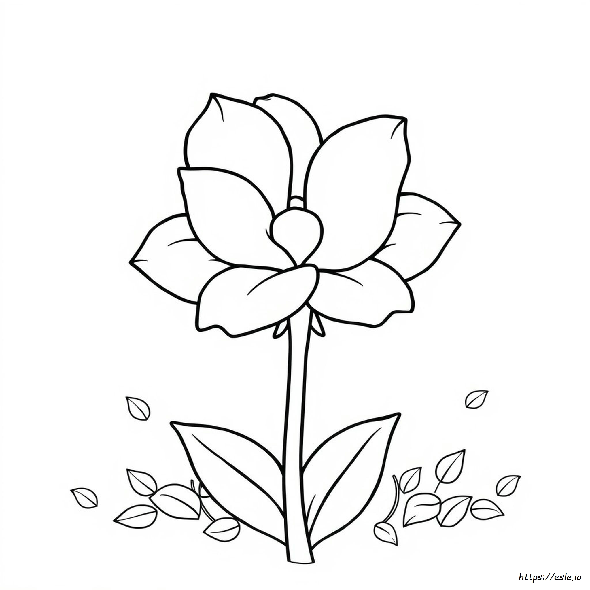 Coloriage Fleur À Pétales