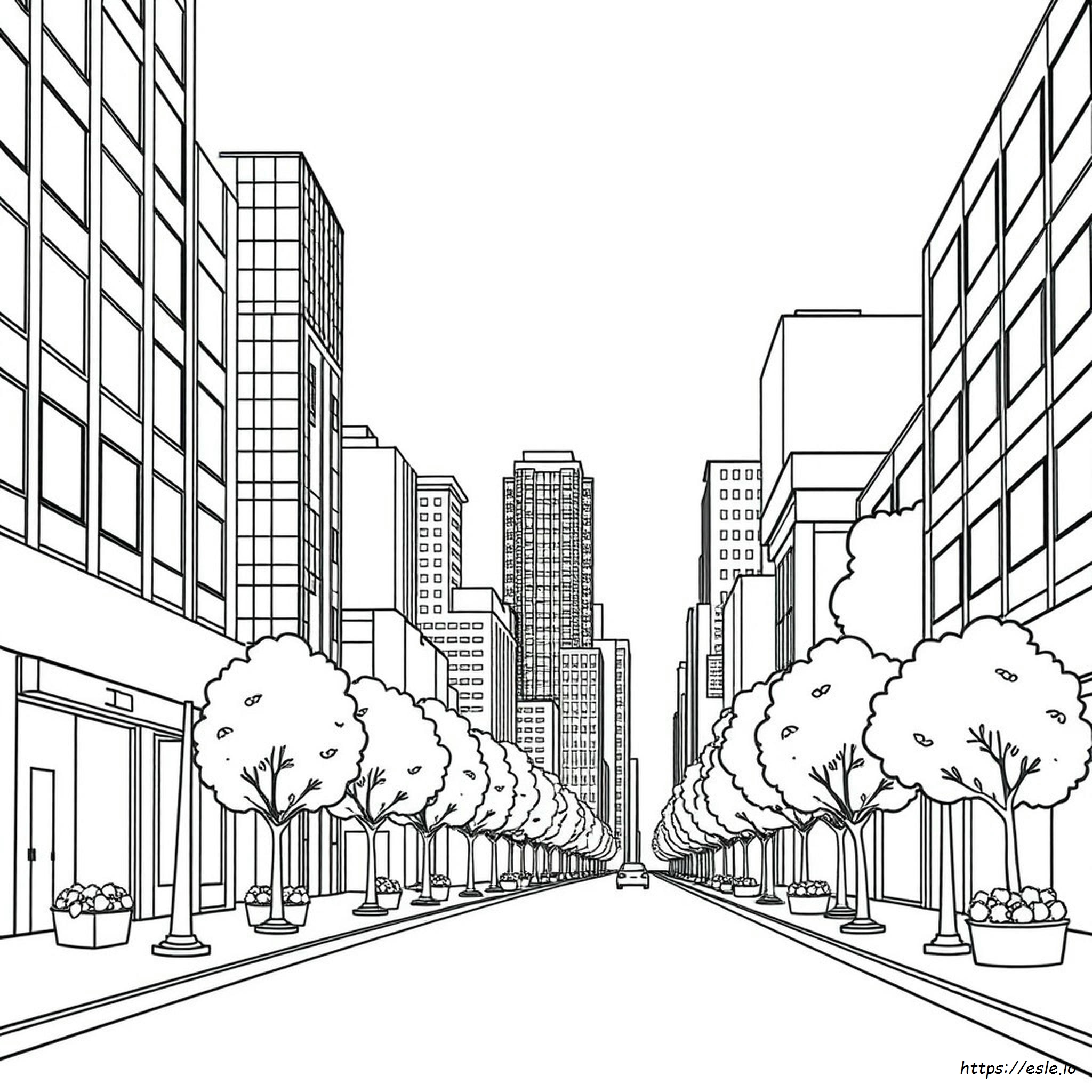 Disegni Da Colorare Strade Della Città