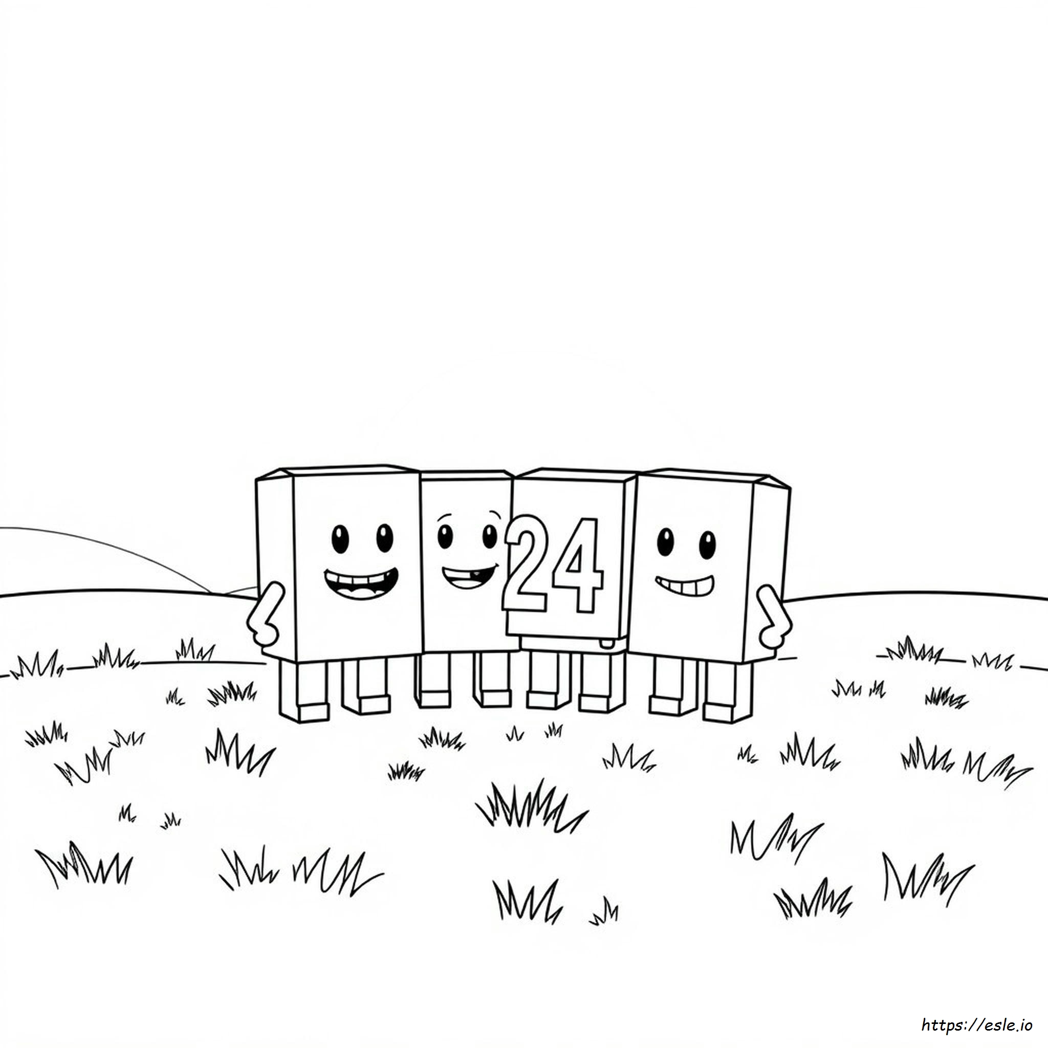 Numberblocks 24 Disegni Da Colorare