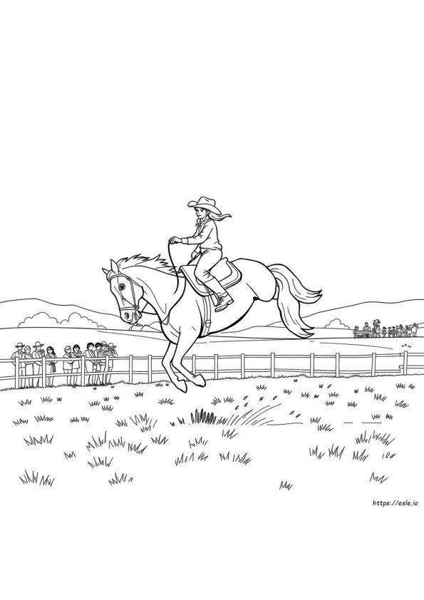 Desenhos De Montaria Em Bronco Para Colorir