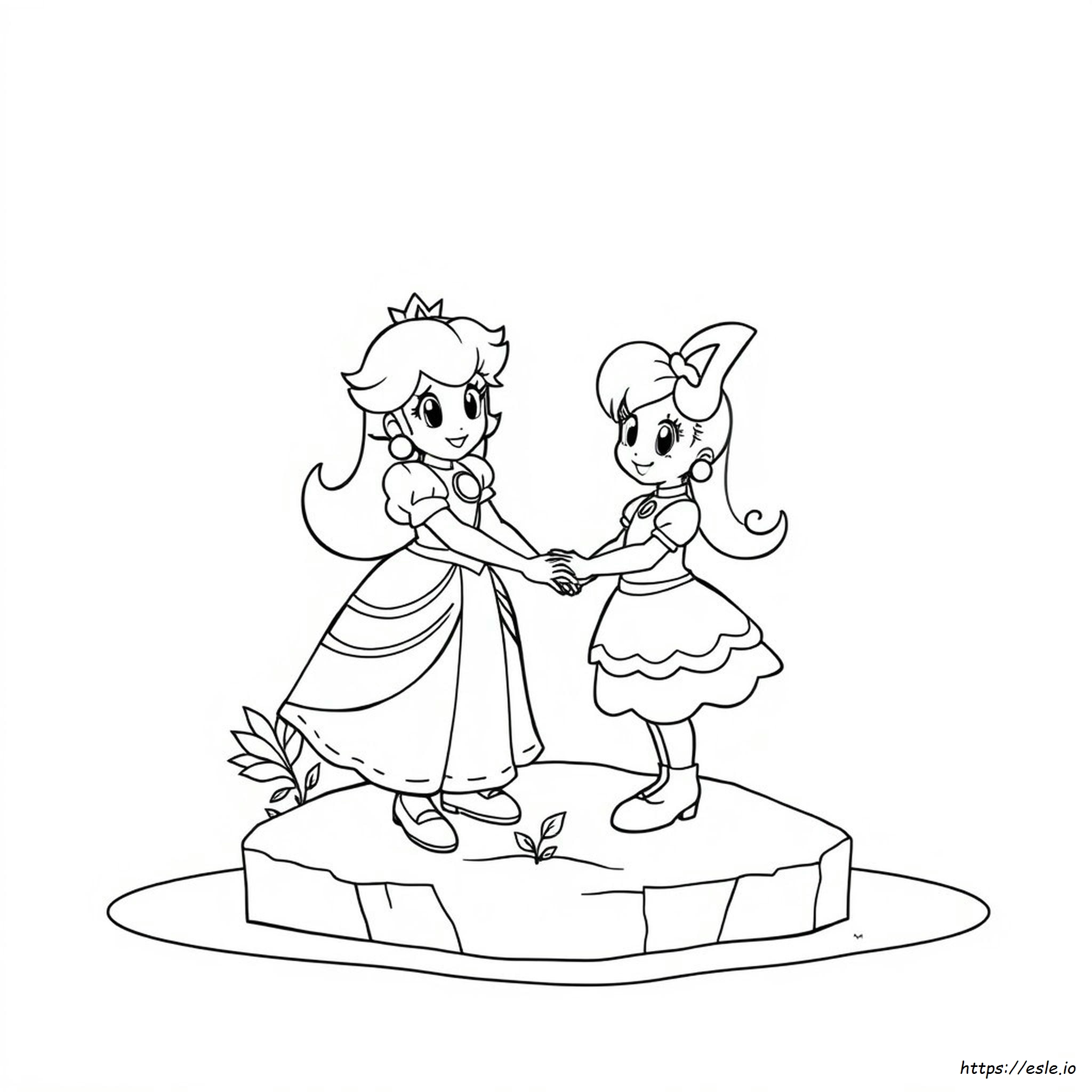 Peach Und Daisy Ausmalbilder