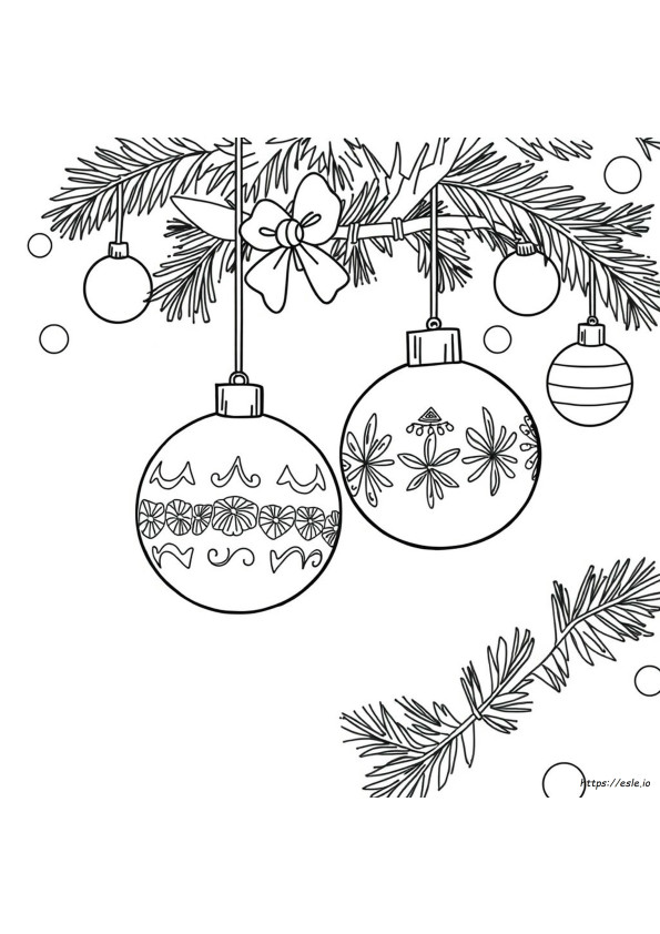 Hiasan Natal Gambar Mewarnai