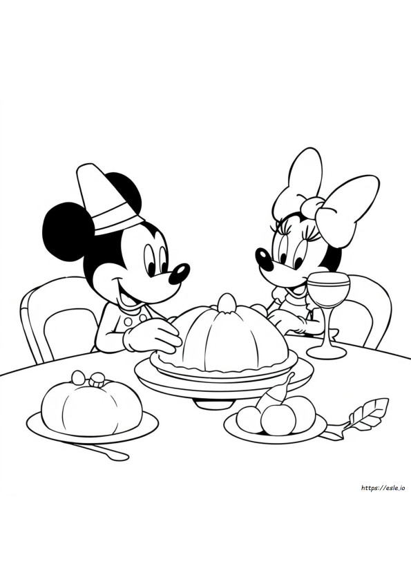 Gambar Mewarnai Hari Thanksgiving Untuk Anak-Anak Disney