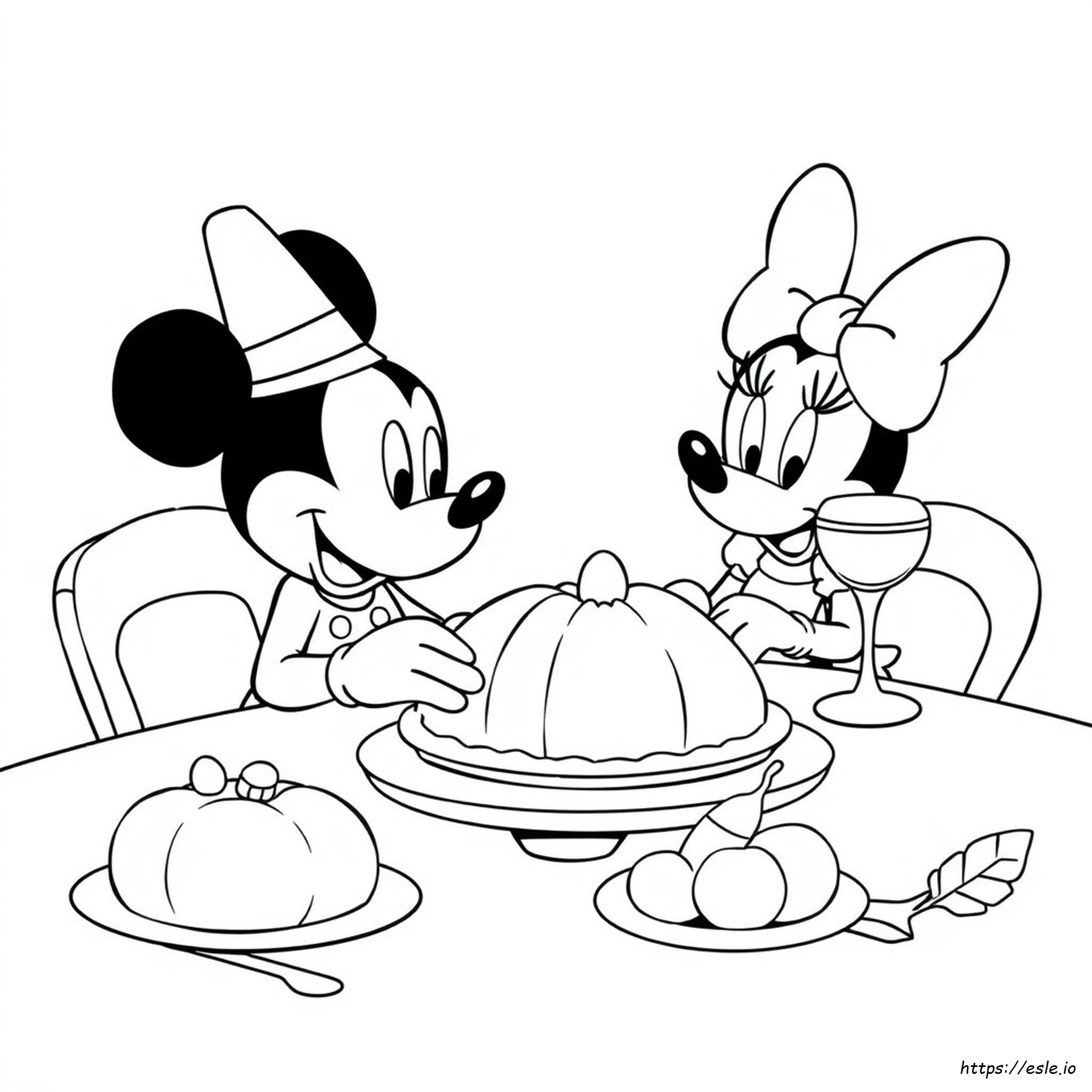 Dibujos De Acción De Gracias Para Colorear Para Niños De Disney