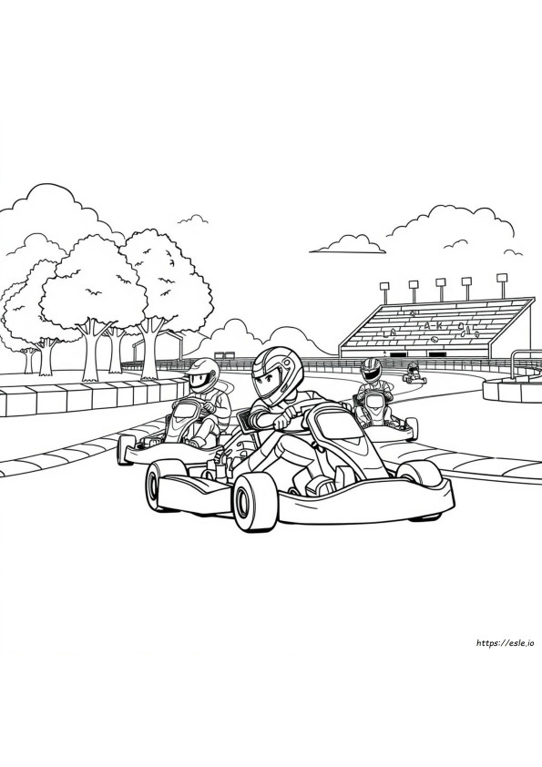 Mewarnai Gambar Go Kart