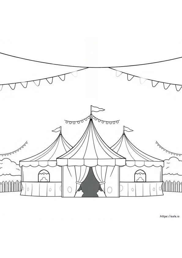 Carnavalstent Kleurplaat