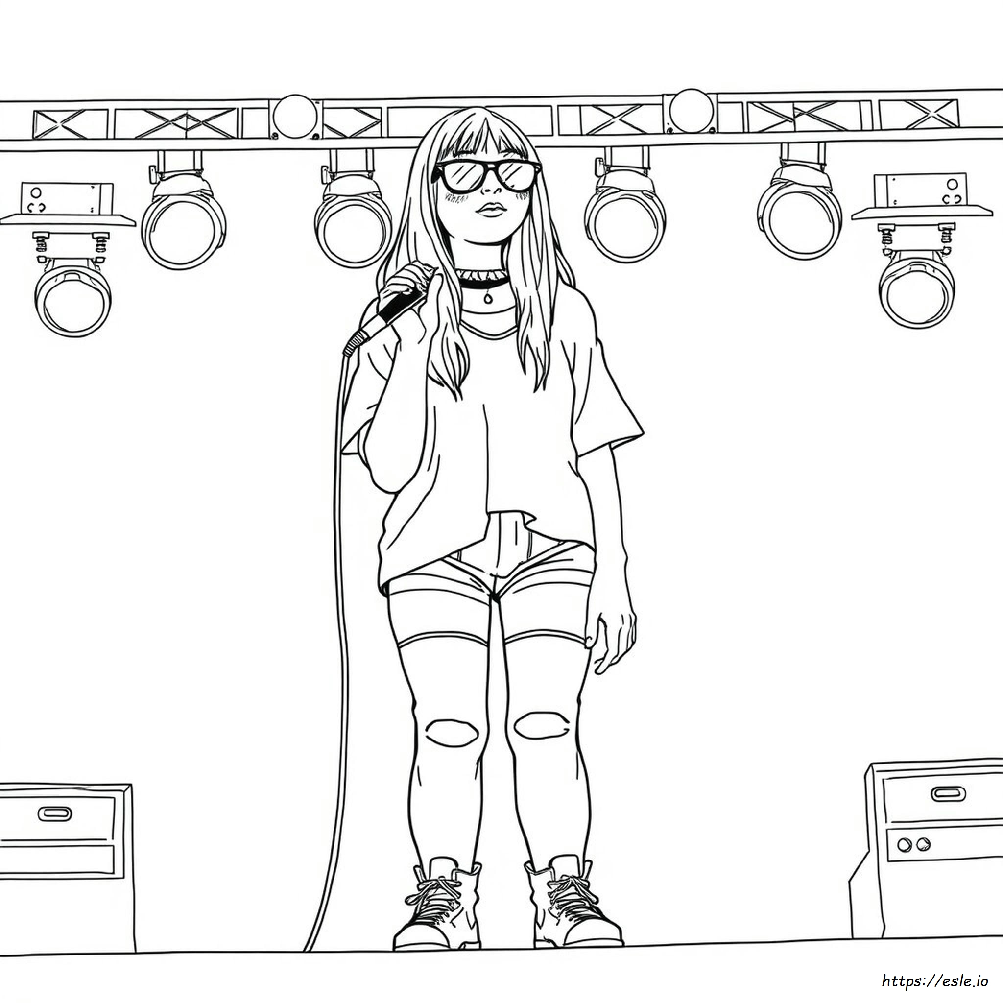 Billie Eilish Da Colorare Realistico
