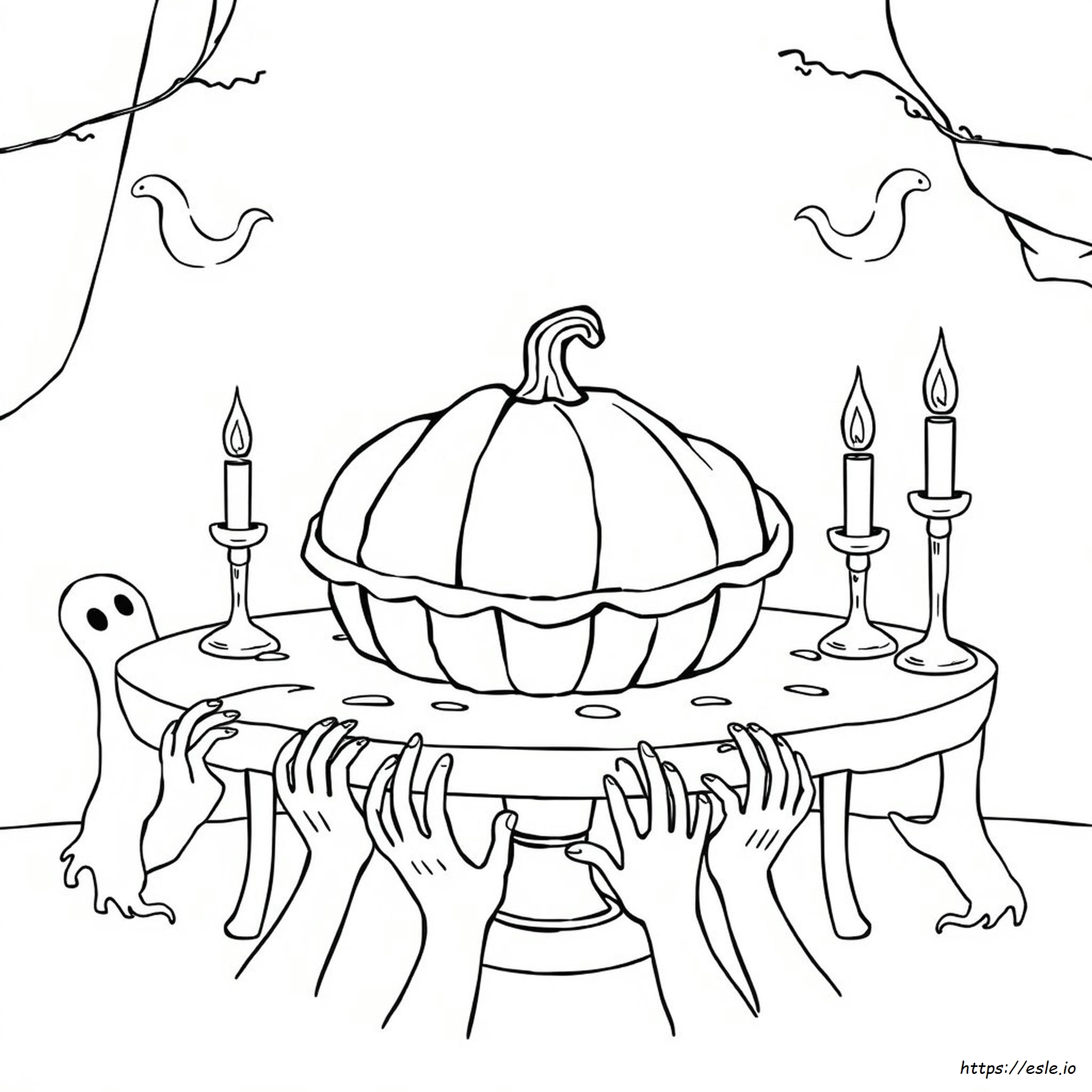 Halloween Pizza Coloring Pages