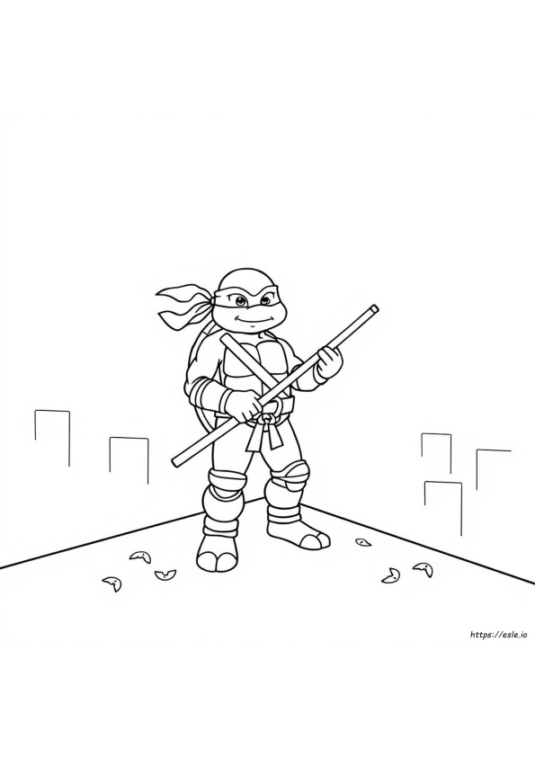 Dibujo Para Colorear De Donatello De Las Tortugas Ninja