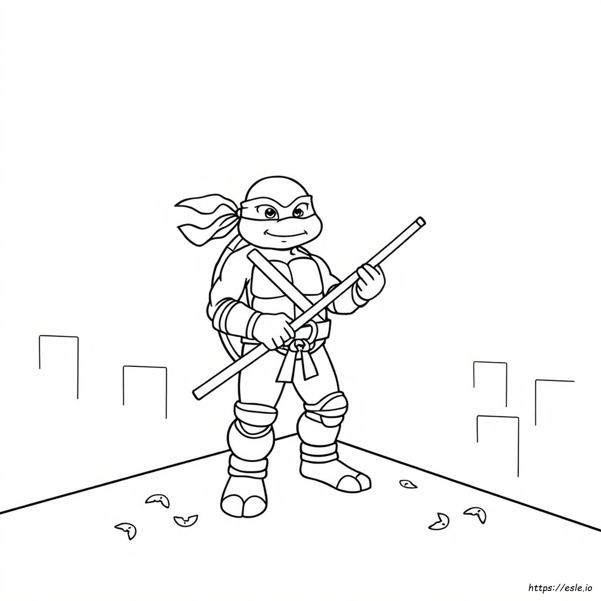 Dibujo Para Colorear De Donatello De Las Tortugas Ninja