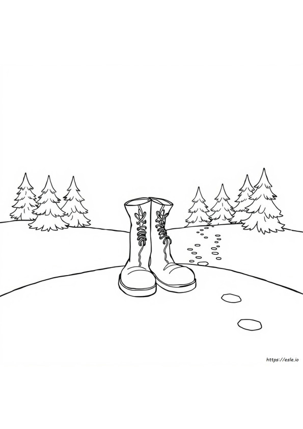 Gambar Mewarnai Sepatu Bot