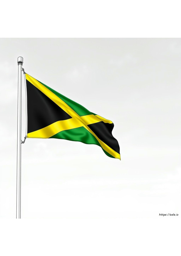 Bendera Jamaica Halaman Mewarnai