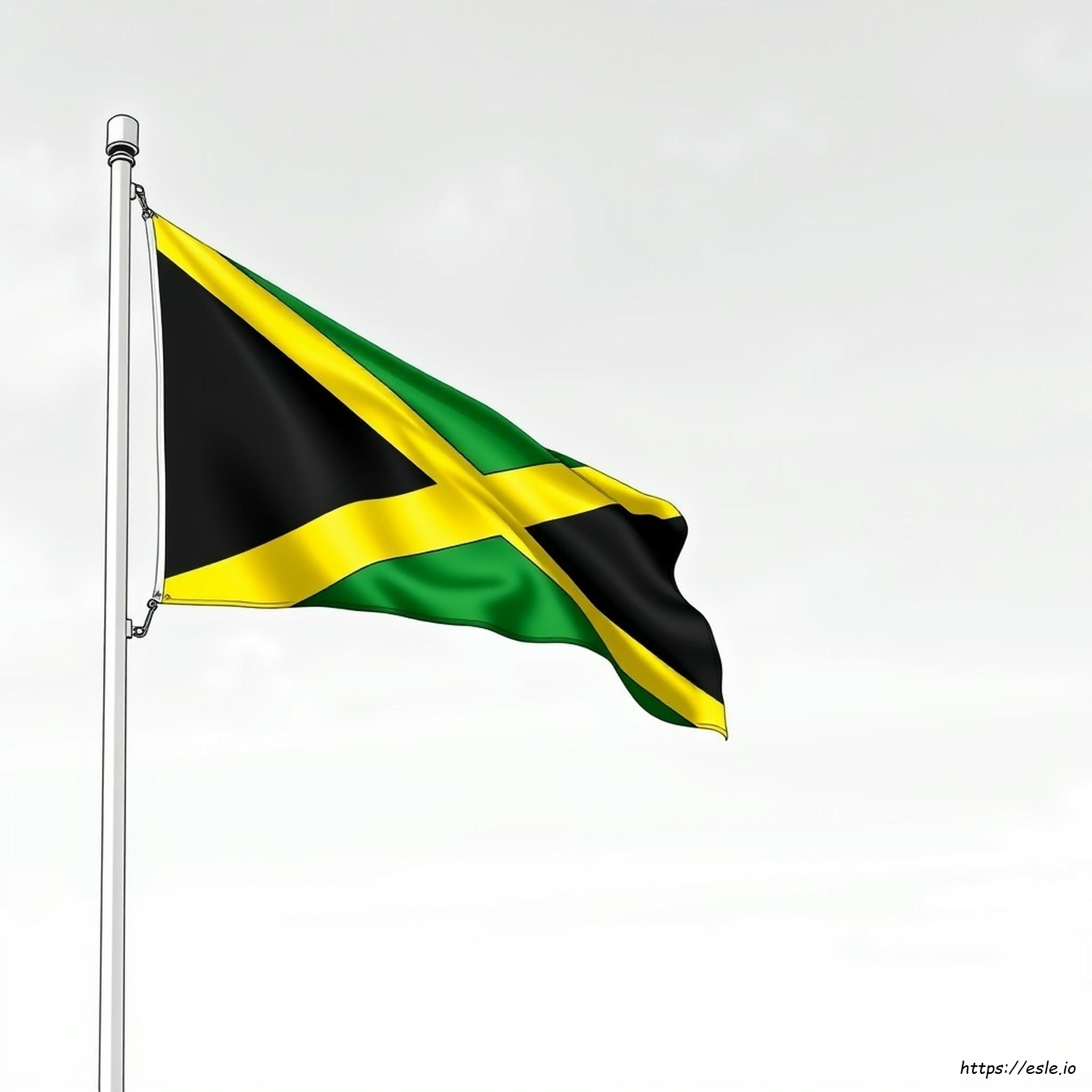 Bandera De Jamaica Para Colorear