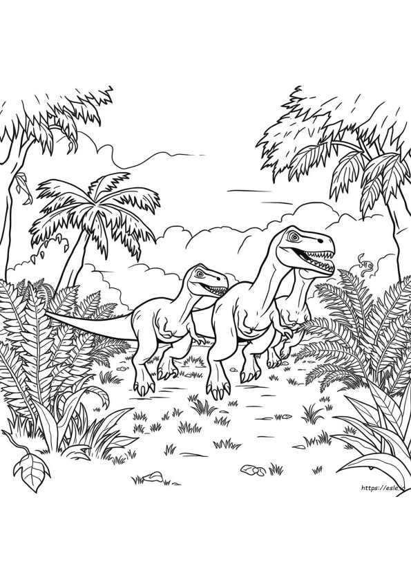Páginas Para Colorear De Raptor