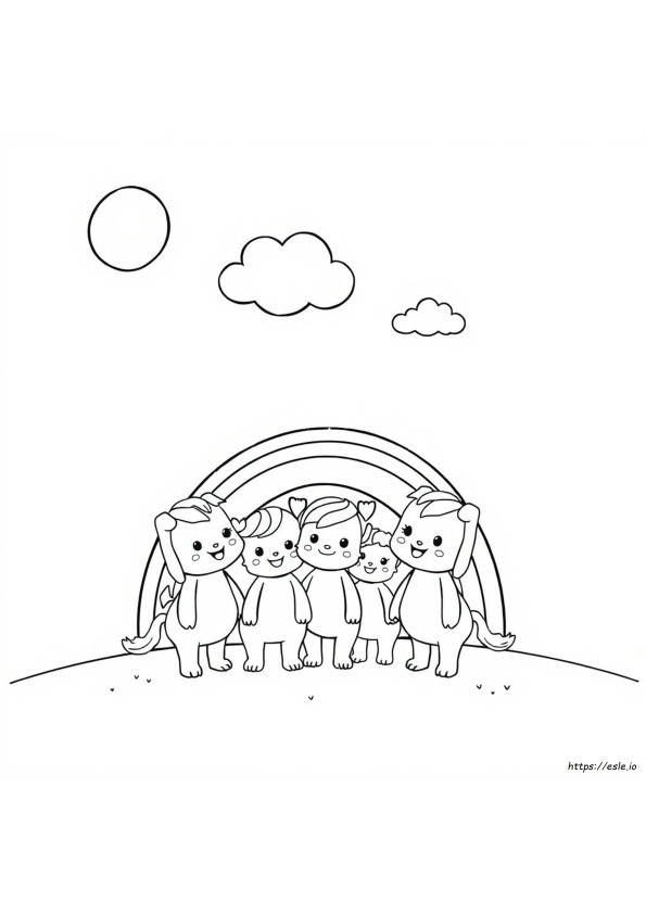 Rainbow Friends Halaman Mewarnai Pdf