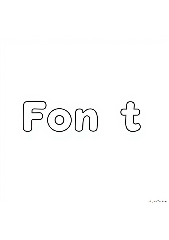 Font Mewarnai