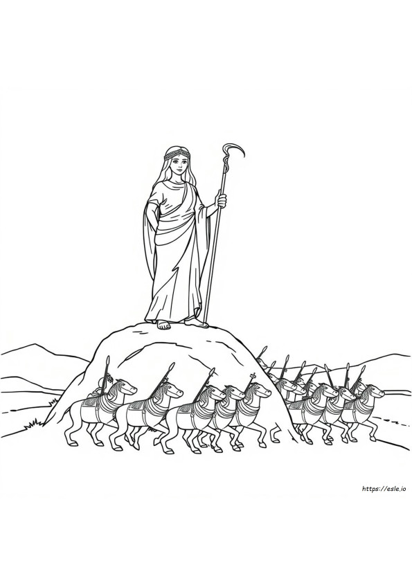 Gambar Mewarnai Alkitab Deborah