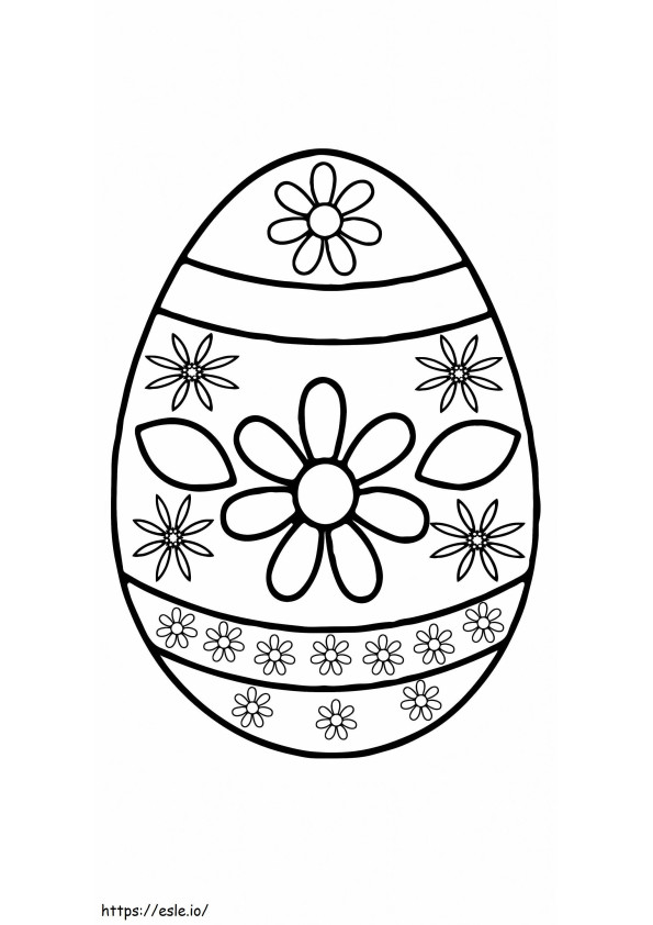 Paskalya Yumurtası Çiçek Desenleri Yazdırılabilir 15 boyama