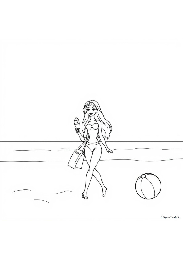 Barbie Strand Ausmalbilder