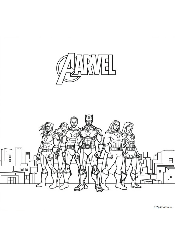 Gambar Mewarnai Avengers Marvel Dapat Dicetak Gratis
