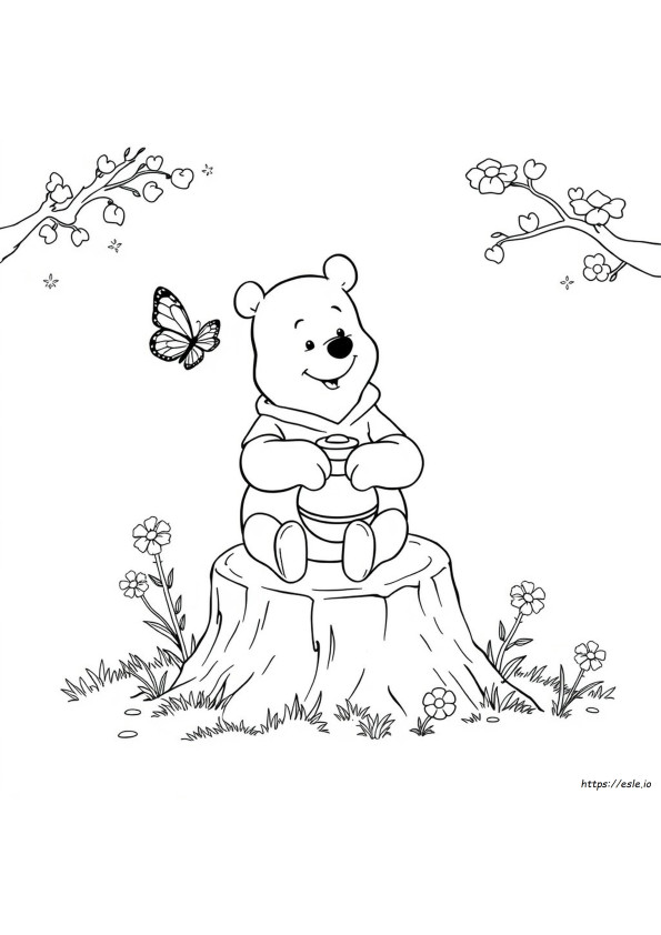 Mudah Winnie The Pooh Halaman Mewarnai