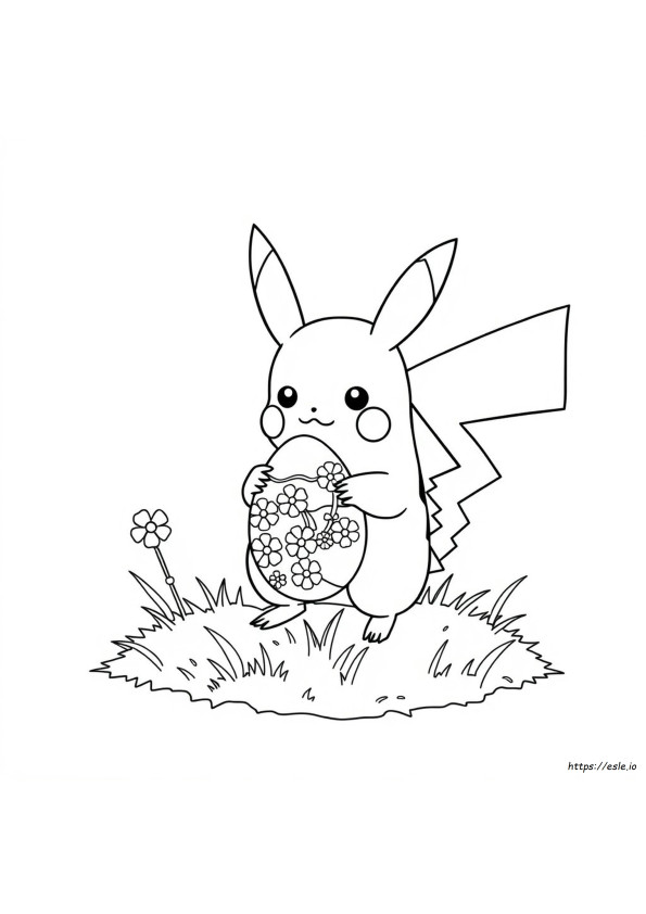 Pikachu Paskah Gambar Mewarnai
