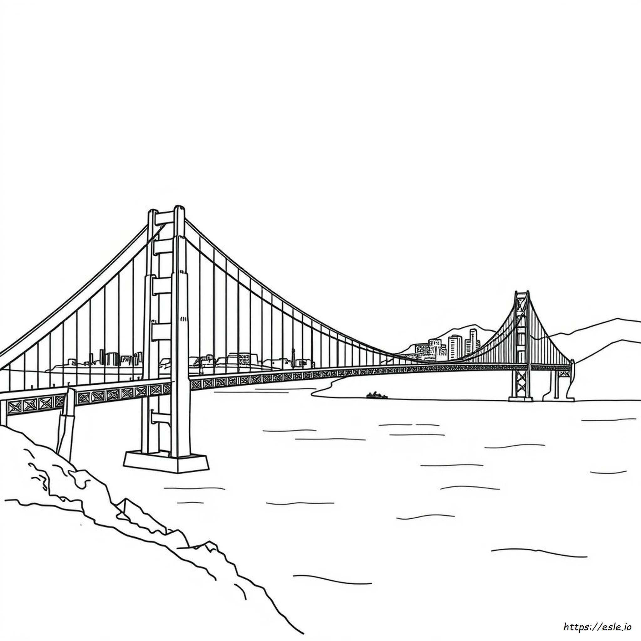 Golden Gate Bridge Coloring Page