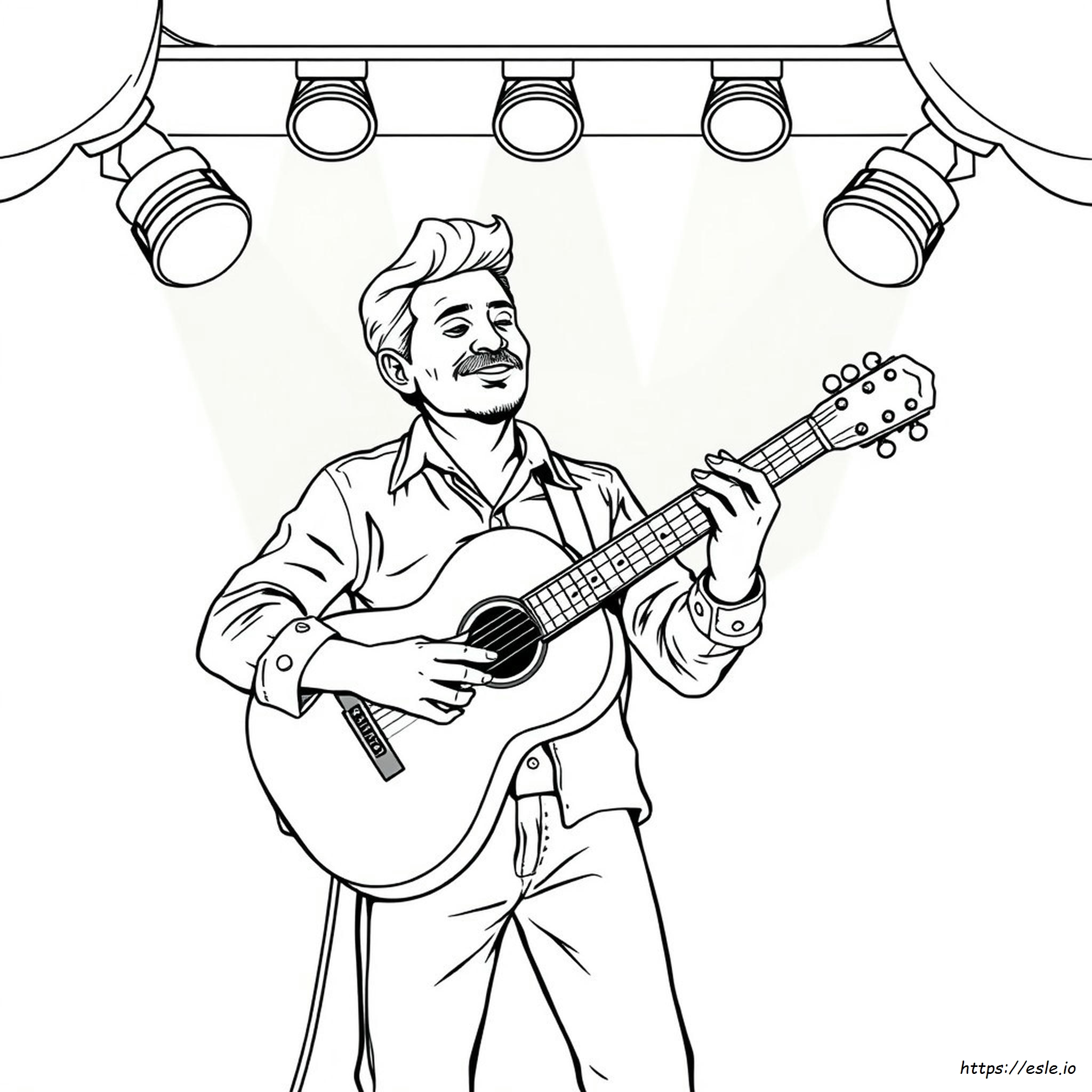 Dibujo De Guitarra Mexicana Para Colorear