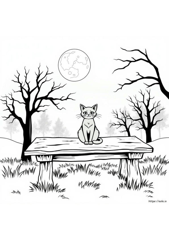 Kucing Seram Mewarnai Gambar
