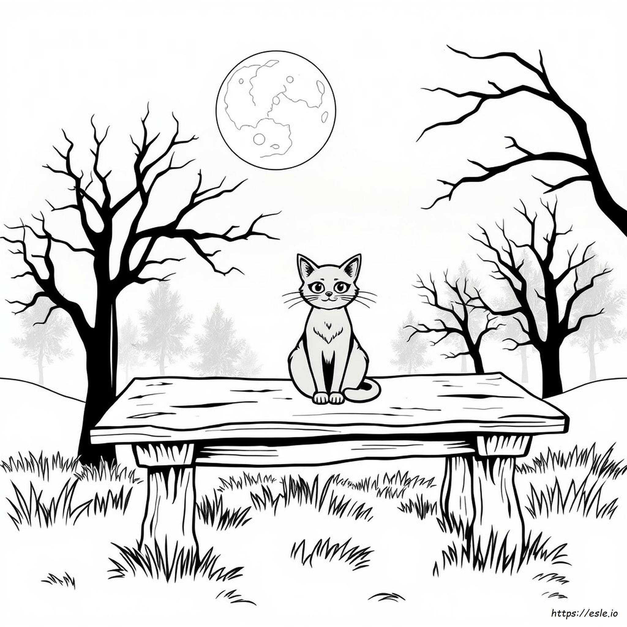 Gatto Spaventoso Da Colorare
