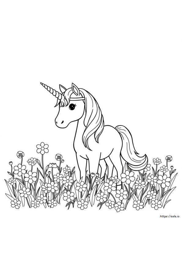 Bando Kepala Unicorn Gambar Mewarnai