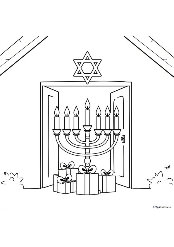Halaman Mewarnai Cerita Hanukkah