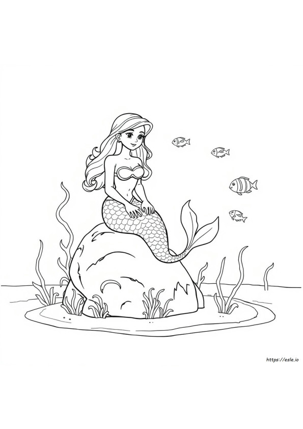 Gambar Putri Duyung Untuk Mewarnai